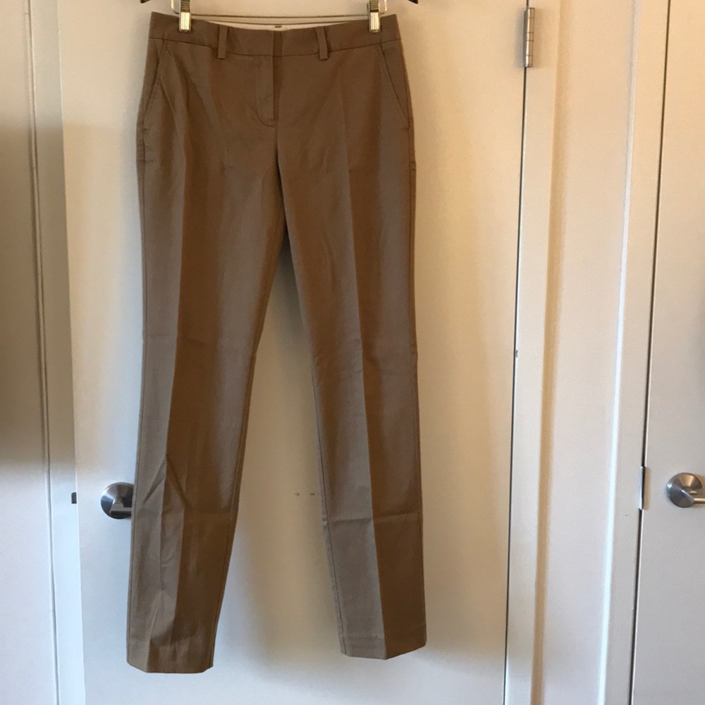 Lands end straight leg mid rise khakis
